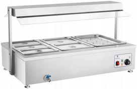 Maistinė vonelė su nutekėjimo čiaupu 6xGN Royal Catering RCBM-6WA 10010381