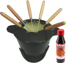 Ketaus fondiū rinkinys su kuru, 3 spalvos