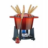 Fondiu rinkinys 8 asmenims SPRING, 1,5 l, 16 cm, raudonas, 12 dalių