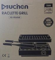Raclette grilis su nelipnia danga ir 4 mažomis keptuvėlėmis