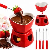 Prabangi šokolado fondiu rinkinio dovana jai Valentino dienai