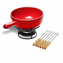 Keraminis fondiu rinkinys EMILE HENRY Flame, 2,4 l, raudonas