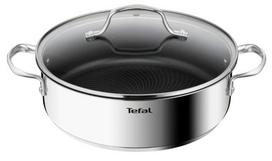 Keptuvė su dangčiu ir rankenomis TEFAL Infinite H8157125, 26 cm, nerūdijančio plieno, indukcinėms viryklėms