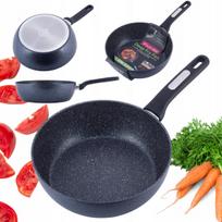 Wok keptuvė KAMILLE, 26 cm, marmurinė, tinka dujinei ir indukcinei viryklei