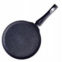 Keptuvė blynams Berretti Tivano, 26 cm, indukcinė, akmens spalvos, juoda
