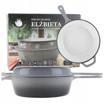 Ketaus emaliuota puodų ir keptuvės rinkinys ELIZABETH 26,5 cm, tinka indukcinei viryklei