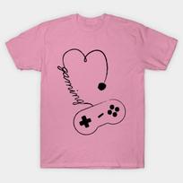 T Shirt Women Love Gaming With Controller Harajuku Print Kawaii Tshirt Summer Short Sleeve Female T-Shirt Top Tee S