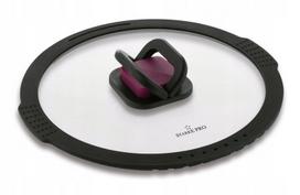 Stiklinis silikoninis dangtis Starke Pro, 24 cm, juodas