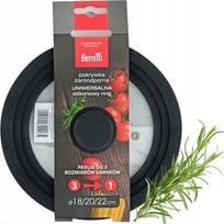 Berretti karščiui atsparus stiklinis dangtis puodams, 18/20/22 cm