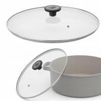 Stiklinis dangtis 28 cm, apvalus, BergHOFF, tinka indaplovei ir orkaitei