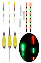 Rinkinys: 3 LED plūdės Bite Beacon (3 g, 4 g, 5 g) su 3 baterijomis