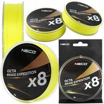 Pintinė žvejybinė valo Neco Octa Braid Expedition x8, 150 m, 0,14 mm, geltona