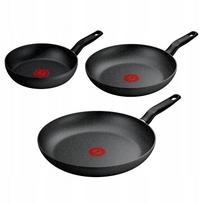 Keptuvių rinkinys TEFAL Dark Essential, 3 vnt., indukcinėms viryklėms, 20/24/28 cm