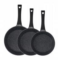 Keptuvių rinkinys ZWIEGER BLACK STONE, 20, 24, 28 cm, indukcinės, nelimpančios GREBLON