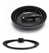 Keptuvių rinkinys GERLACH SMART, 20/24/28 cm, su silikoniniais dangčiais 24/26/28 cm