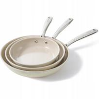 Keraminių keptuvių rinkinys REDCHEF, 20/24/28 cm, kreminės
