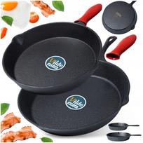 Ketaus kepimo indų rinkinys 25 cm ir 30 cm, tinka dujinei, indukcinei viryklei, orkaitei, židiniui