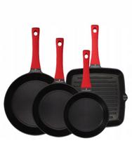 Keptuvių rinkinys Zwieger Obsidian 20, 24, 28 cm ir 28 cm grilio keptuvė su Greblon danga