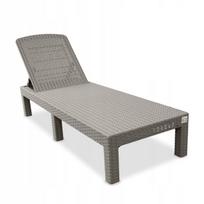 Sulankstoma reguliuojama gulto kėdė SUN LOUNGER, taupe spalvos