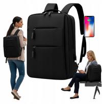 Kelioninė kuprinė su USB, 40x30x14 cm, tinka Ryanair ir Wizzair rankiniam bagažui