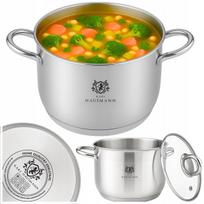 Nerūdijančio plieno puodas indukcinei ir dujinei kaitlentei, 6 l, 26 cm, su dangčiu