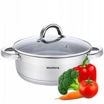 Plieninis puodas KLAUSBERG KB-7174, 6 l, 28 cm, tinka indukcinei ir dujinei viryklei