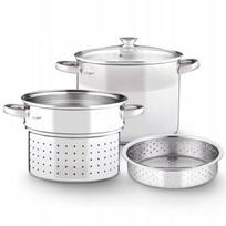 Makaronų puodas Lamart LT1067, 6 l, nerūdijantis plienas, su kedro dangčiu