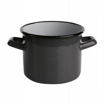Emaliuotas puodas Silesia, 1,5 l, pilkas, 14 cm, tinka dujinėms ir indukcinėms viryklėms
