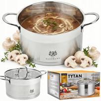 Nerūdijančio plieno puodas indukcijai, 3,6 l, 20 cm, su dangčiu