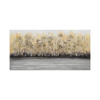 Auksinio miško aliejinis paveikslas, Sienų menas svetainei, Drobės paveikslai Modernūs plakatai ir spaudiniai Sienų paveikslai svetainei Namų dekoras 50x100cm beige