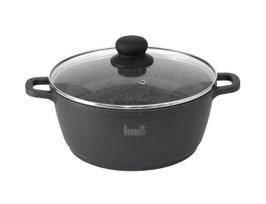 Ketaus puodas Berrett 24 cm, 4,5 l, su dangčiu, tinka indukcinei, dujinei ir orkaitei