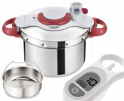 Greitpuodis TEFAL Clipso Clock P46207, 6 l, tinka indukcijai, su krepšeliu