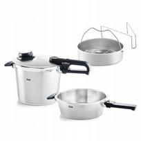 Greičio puodų rinkinys FISSLER Vitavit, 6 l ir 2,5 l, su garinimo įdėklu, 22 cm