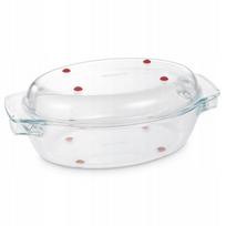 Ovalus kepimo indas su dangčiu TESCOMA GrandCHEF, 35 x 21 cm, stiklinis
