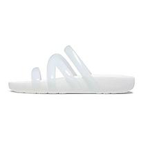 Crocs Atviras priekis Įslystami Guminis padas Greitai džiūstantys Antibakteriniai Šlepetės Moteriška avalynė Balti 208537-100 34-35 white