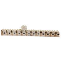 Wooden Countdown Christmas Advent Fireplace And Shelf Decoration One Size