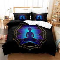 Buddha Duvet Cover Set Queen Size Single Double Bed 220x240cm Twin King Full Bedding Sets Quilt Case Linens 3D HD Pillowcase EU Sing 135x200cm&Duvet Cover