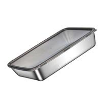 Stainless Steel Grilling Prep and Serve Trays BBQ Platter Grilling Tray for Cooked and Raw Meat Fridge Food Storage Tray B