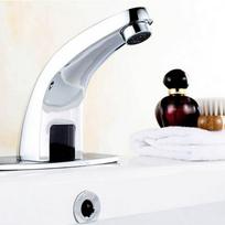 Smart Touchless Sink Cold Tap Single Handle Deck Mount & Controller Box Automatic Infrared Sensor Kitchen Basin Faucet