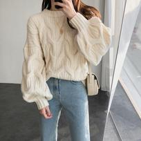 New O-neck Twisted Loose Long Sleeve Sweater Women's Korean Sweet Pullover Autumn Winter Office Simple Top New Casual Knit Elegant Knitwear Clothing one size balta