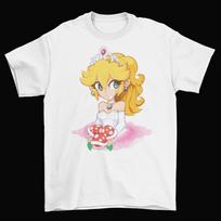 Super Mario Oyssey Peach Wedding T-Shirt Unisex Cotton Adult Video Nintendo New 4XL