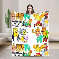 Italian Brainrot a steal a brainrot Knitted Blankets Flannel  Super Soft Throw Blanket for Outdoor Travel Bedroom Quilt 30x40in
