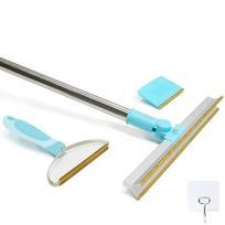 Pet Hair Remover Set Carpet Rake for Pet Hair Removal Adjustable Long Handle Dog Cat Hair Broom Reusable Fur Lint Remover mėlyna