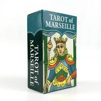 Tarot of Marseille Mini Marseille Tarot 78 Cards Deck Pocket Board Game Holiday Games Halloween Christmas and Thanksgiving Gifts mėlyna