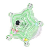 Colorful Rotating Wheel Parrot Toy Mental Stimulation Exercise For Small Birds Cage Accessories for Parakeets žalia