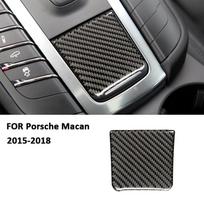 Skirta Porsche Macan 2015-2018 m. Anglies Pluošto Automobilio Centrinės Konsolės Pavarų Perjungiklio Baterijos Skydelio Apdailos Dangtelis Interjero Dekoro Lipdukas juoda