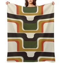 Mid-Century Modern Meets 1970s Throw Blanket Luxury Designer bed plaid for sofa Fashion Sofas Blankets 30x40in