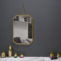 Stilingas auksinės grandinėlės pakabinamas veidrodis moderniam namų dekorui 10.6x7.1 inch gray