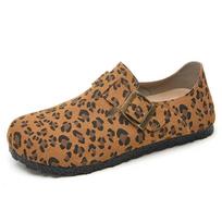 Women's Low Top Suede Clogs Cork Footbed Clogs Faux Leather Adjustable Buckle Slip-on Potato Shoes for Women Casual Walking Shoes with Arch Support 35