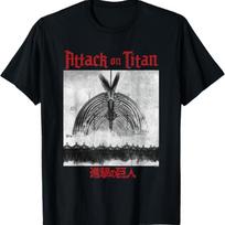 Attack on Titan Season 4 The Rumbling Wall Titans Anime T-Shirt S juoda